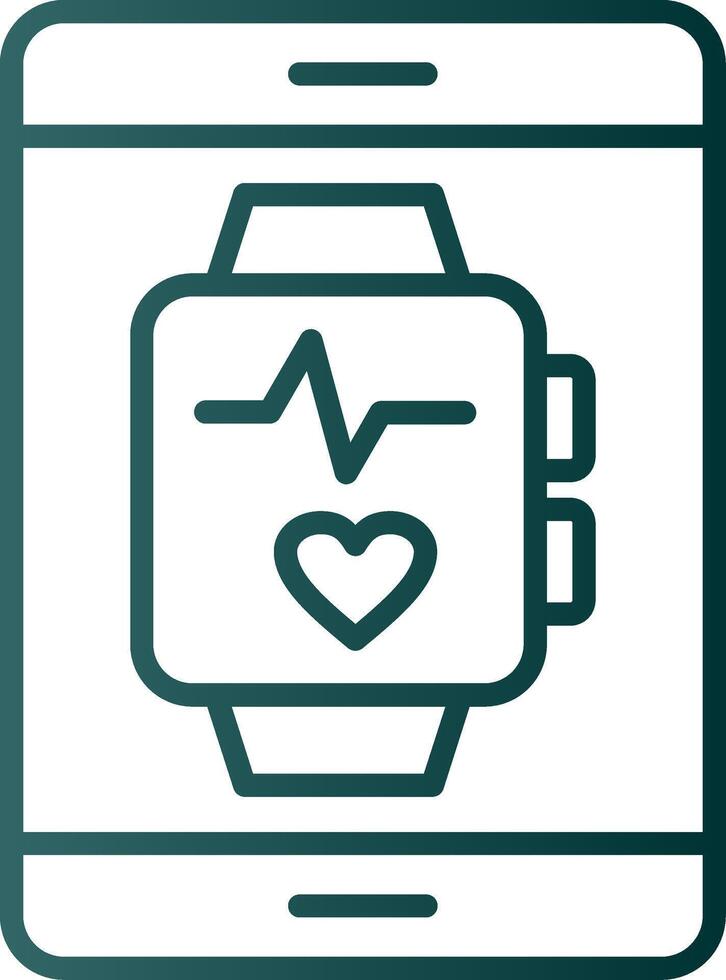 Smartwatch Line Gradient Icon vector