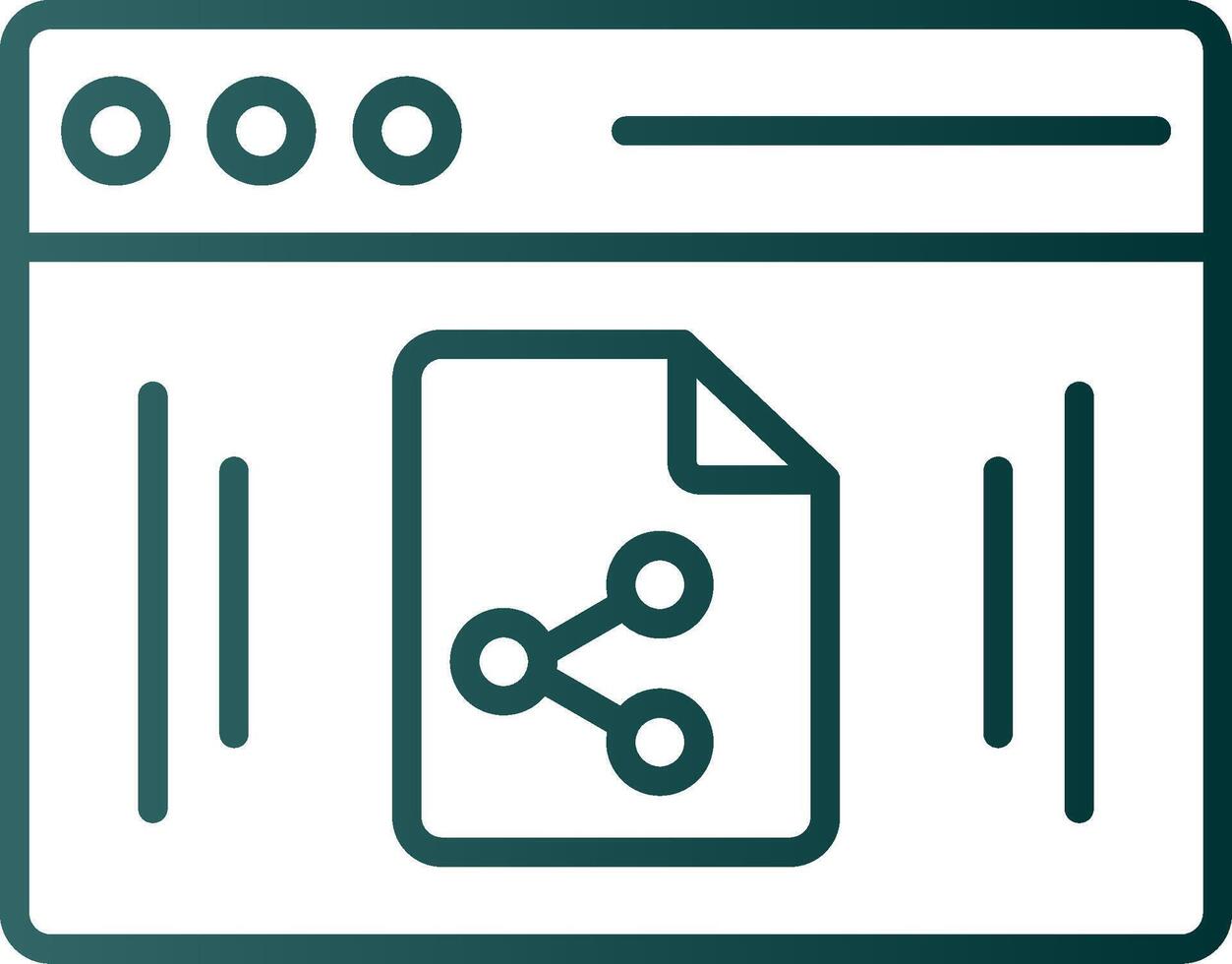 File Sharing Line Gradient Icon vector