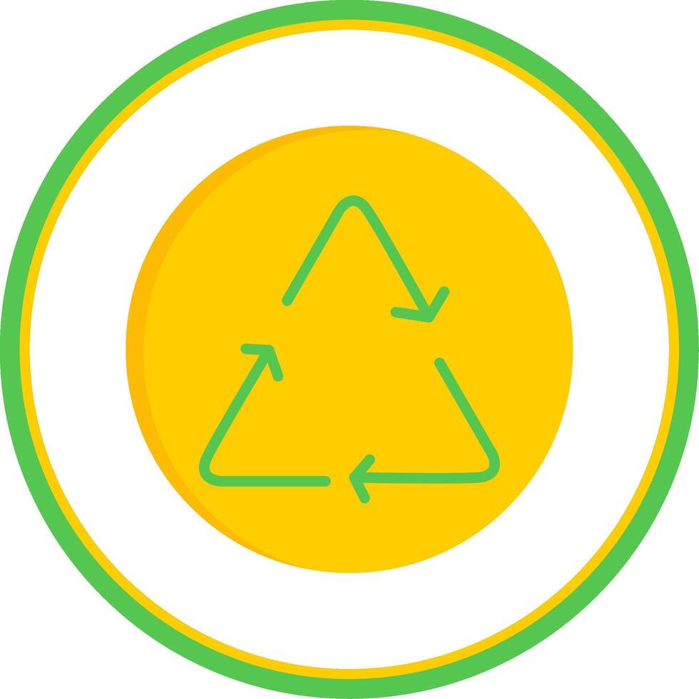 Recycle Flat Circle Icon vector