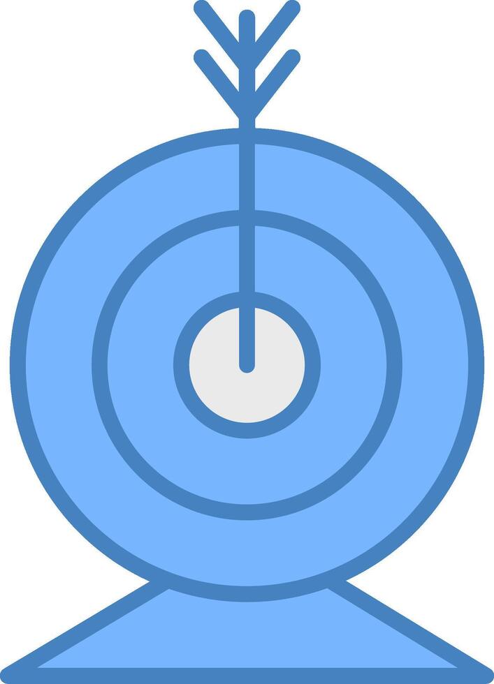 Targeting Line Filled Blue Icon vector