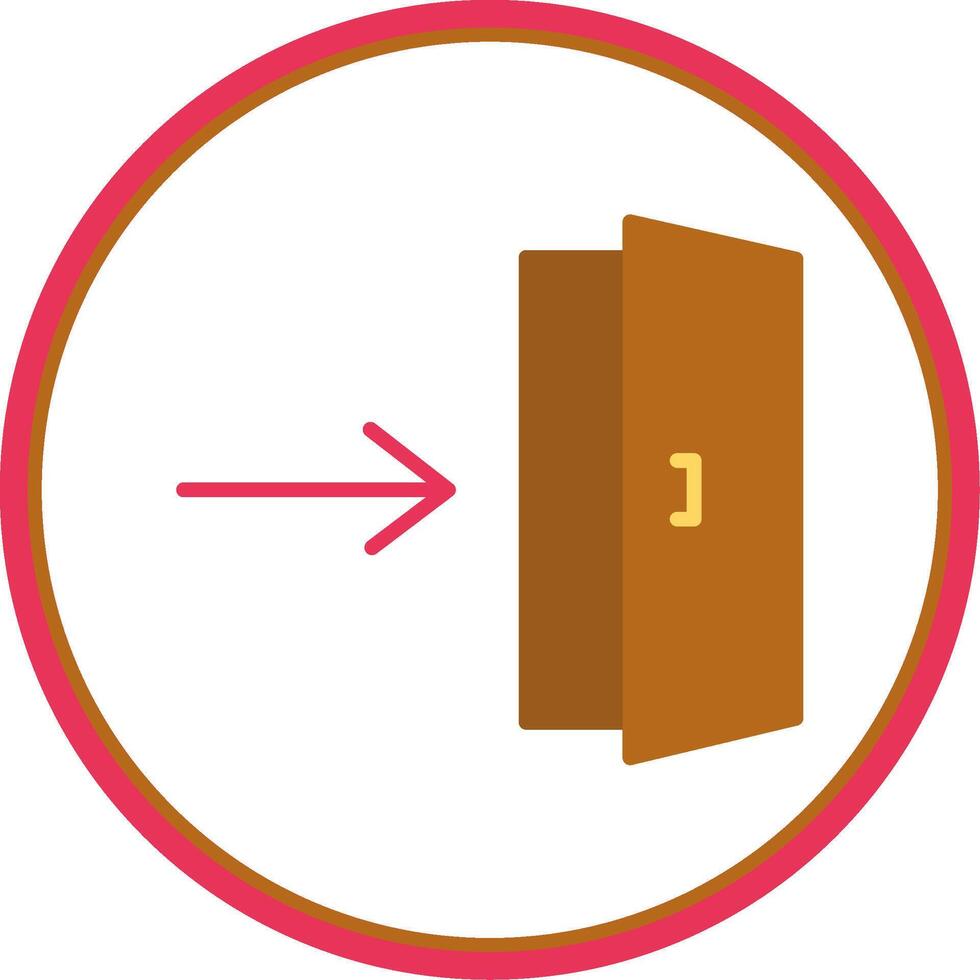 Entrance Flat Circle Icon vector