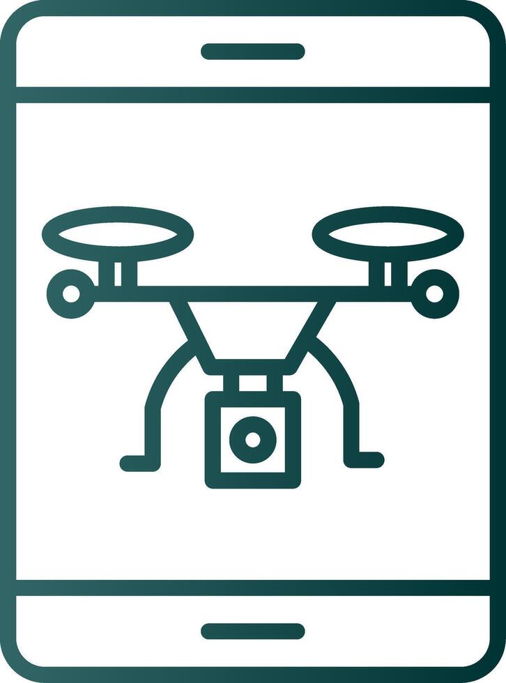 Drone Line Gradient Icon vector