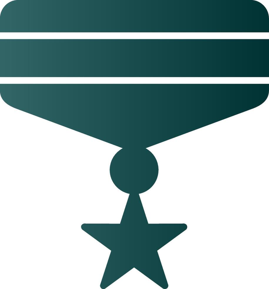 Medal Glyph Gradient Icon vector