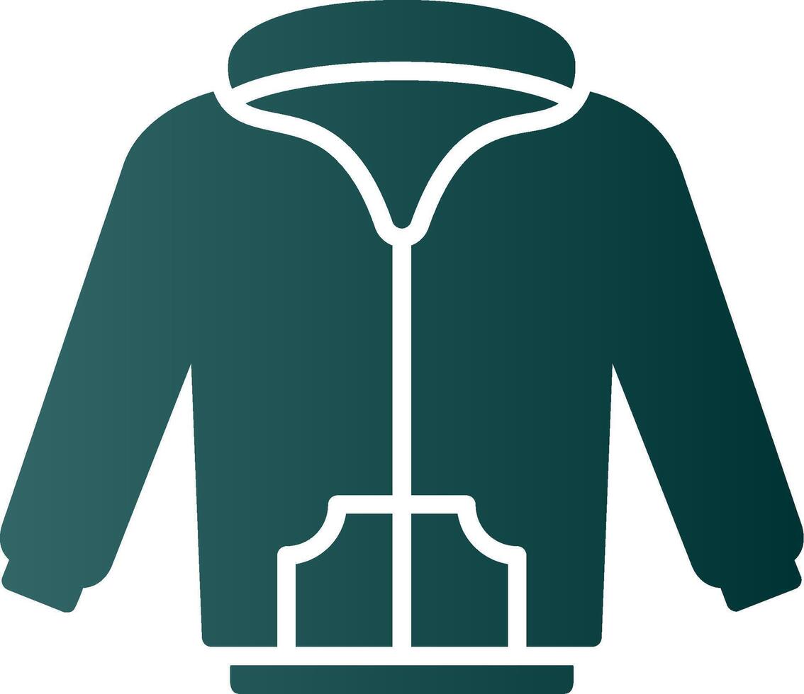 Hoodie Glyph Gradient Icon vector