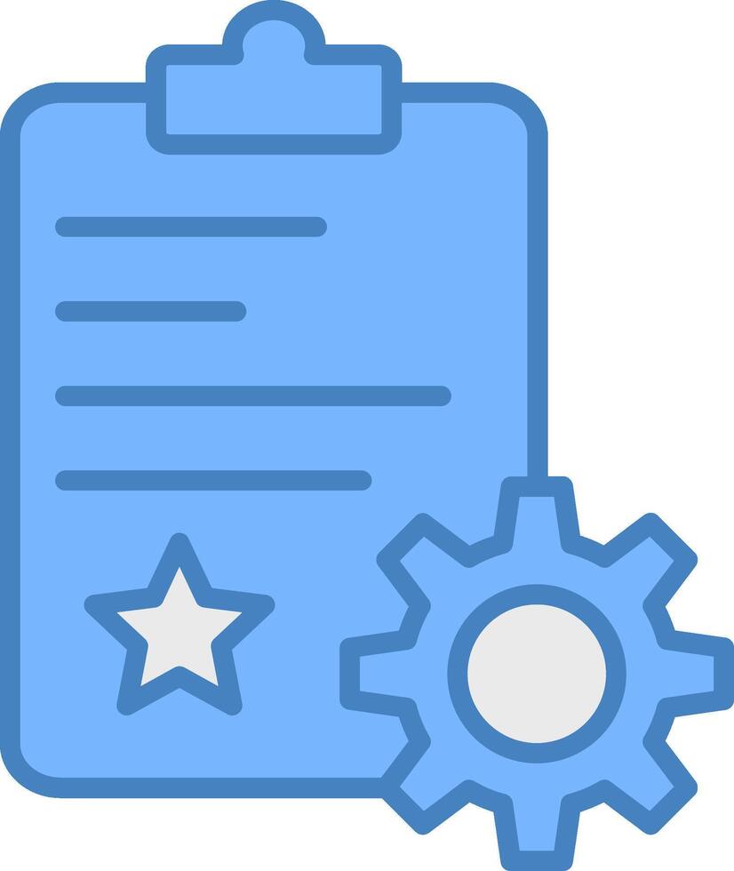 Quality Control Line Filled Blue Icon vector