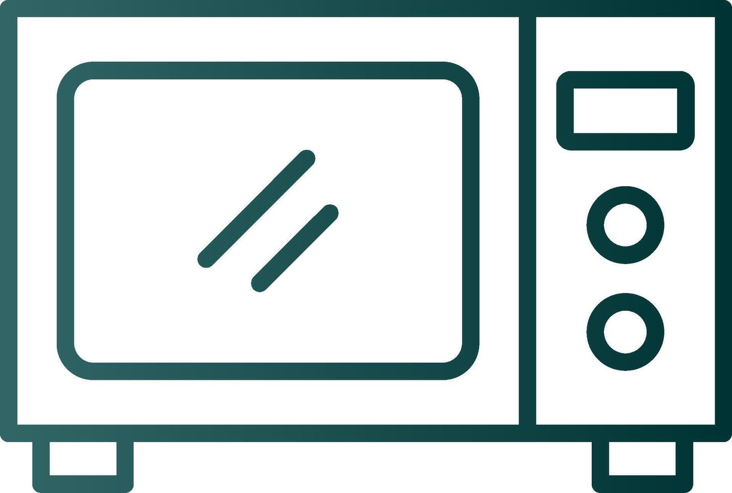 Microwave Line Gradient Icon vector