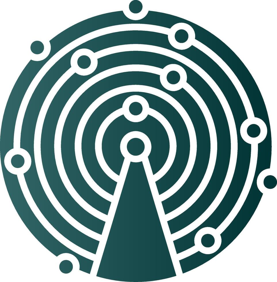 Sonar Glyph Gradient Icon vector