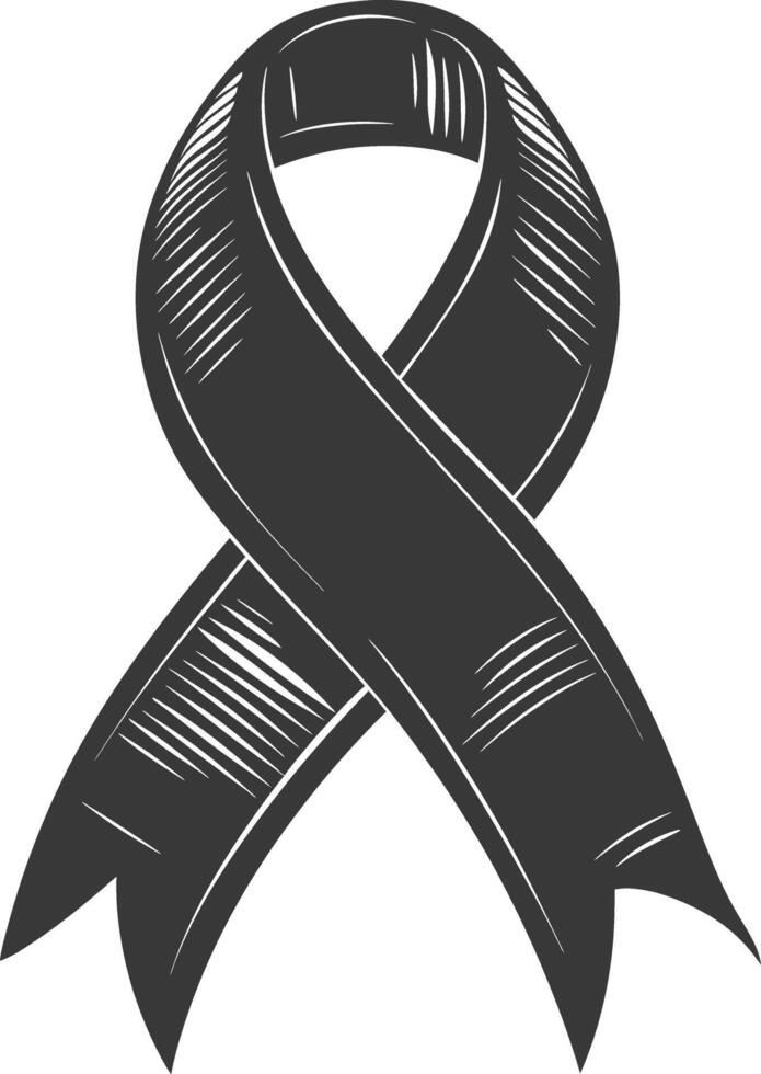 Silhouette Ribbon banner black color only vector