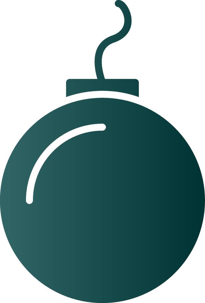Bomb Glyph Gradient Icon vector