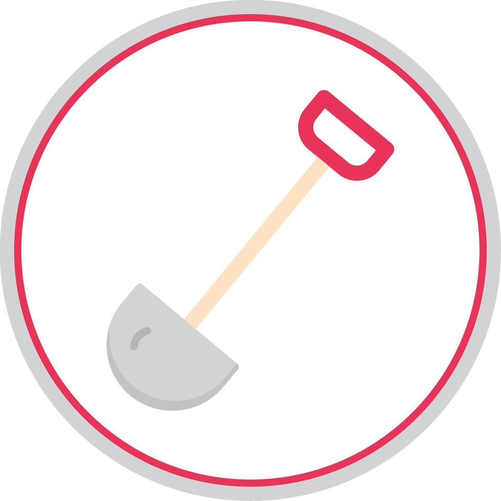 Shovel Flat Circle Icon vector