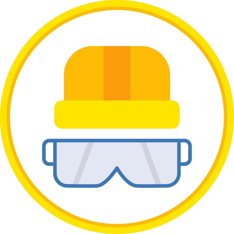 Foreman Gear Flat Circle Icon vector