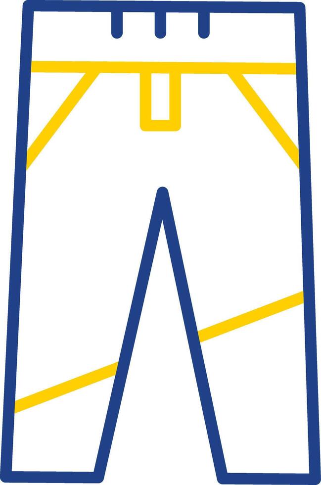 Pants Line Two Colour Icon Design vector
