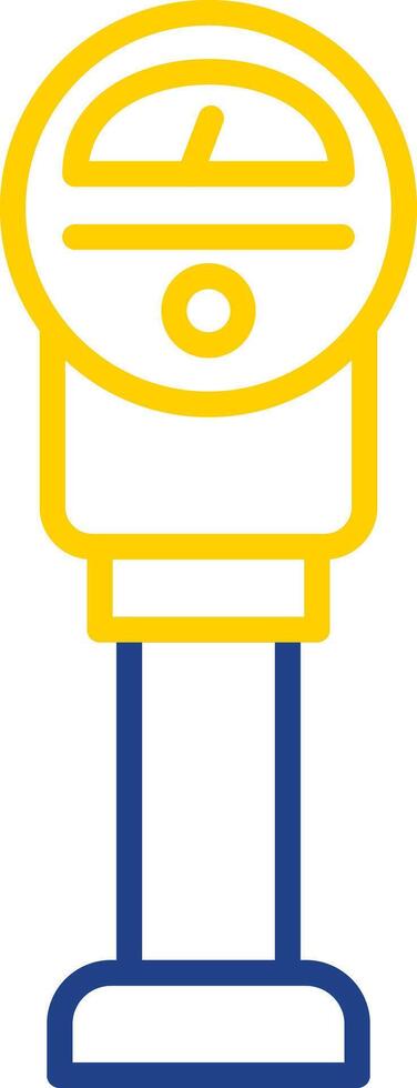 Parking Meter Line Two Colour Icon Design vector