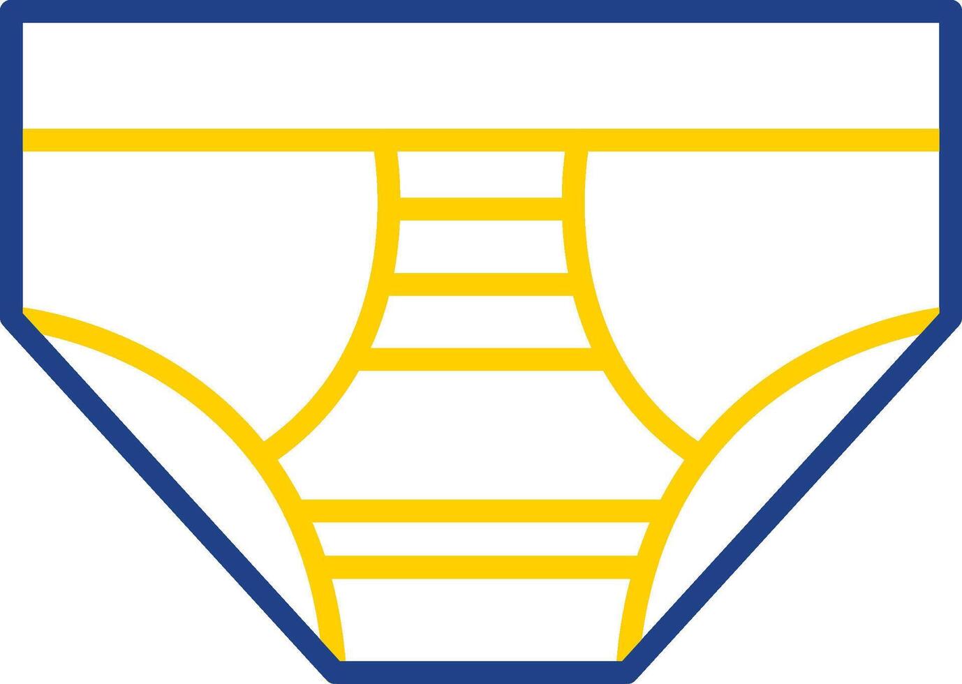 Underwear Line Two Colour Icon Design vector