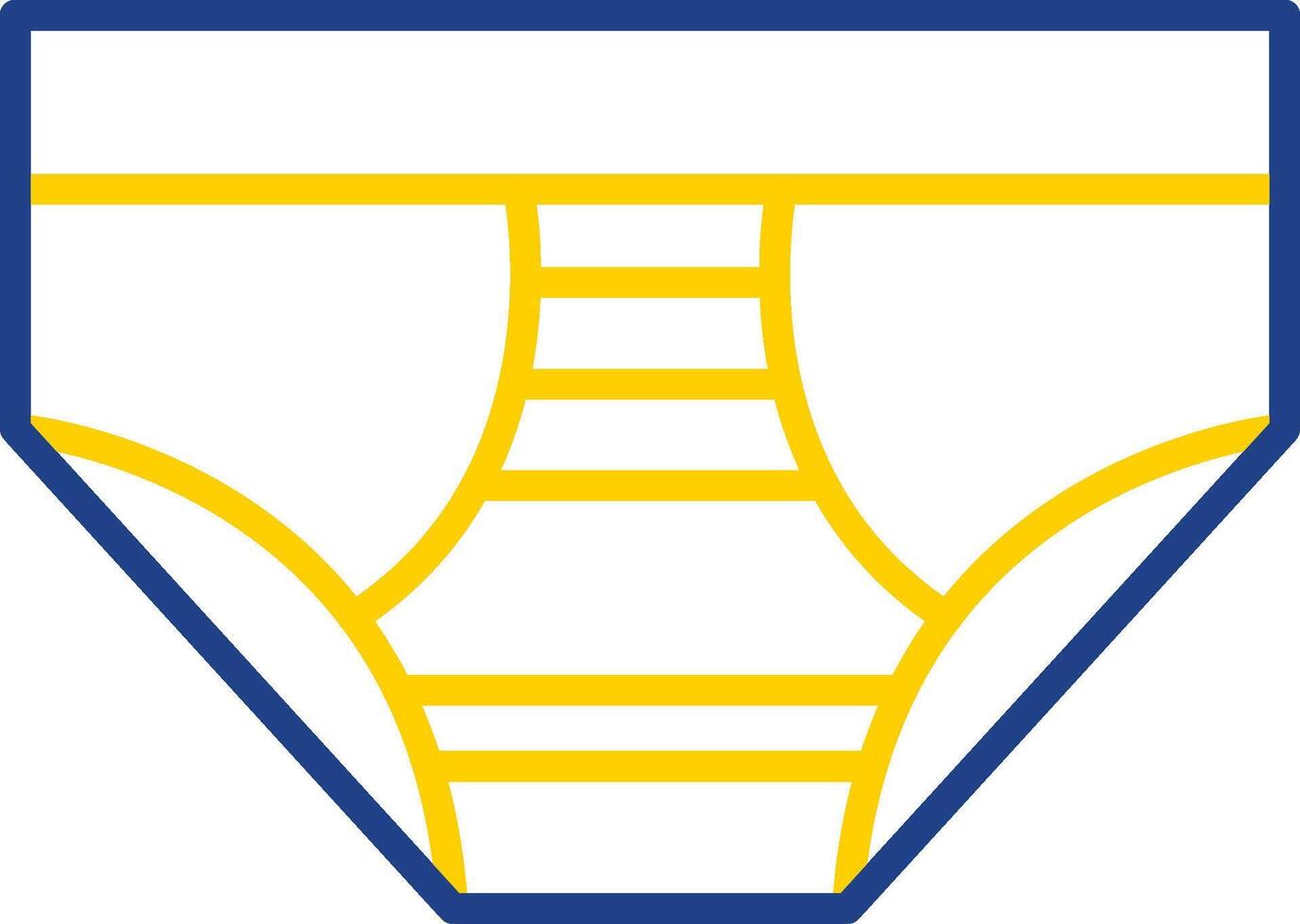 Underwear Line Two Colour Icon Design vector