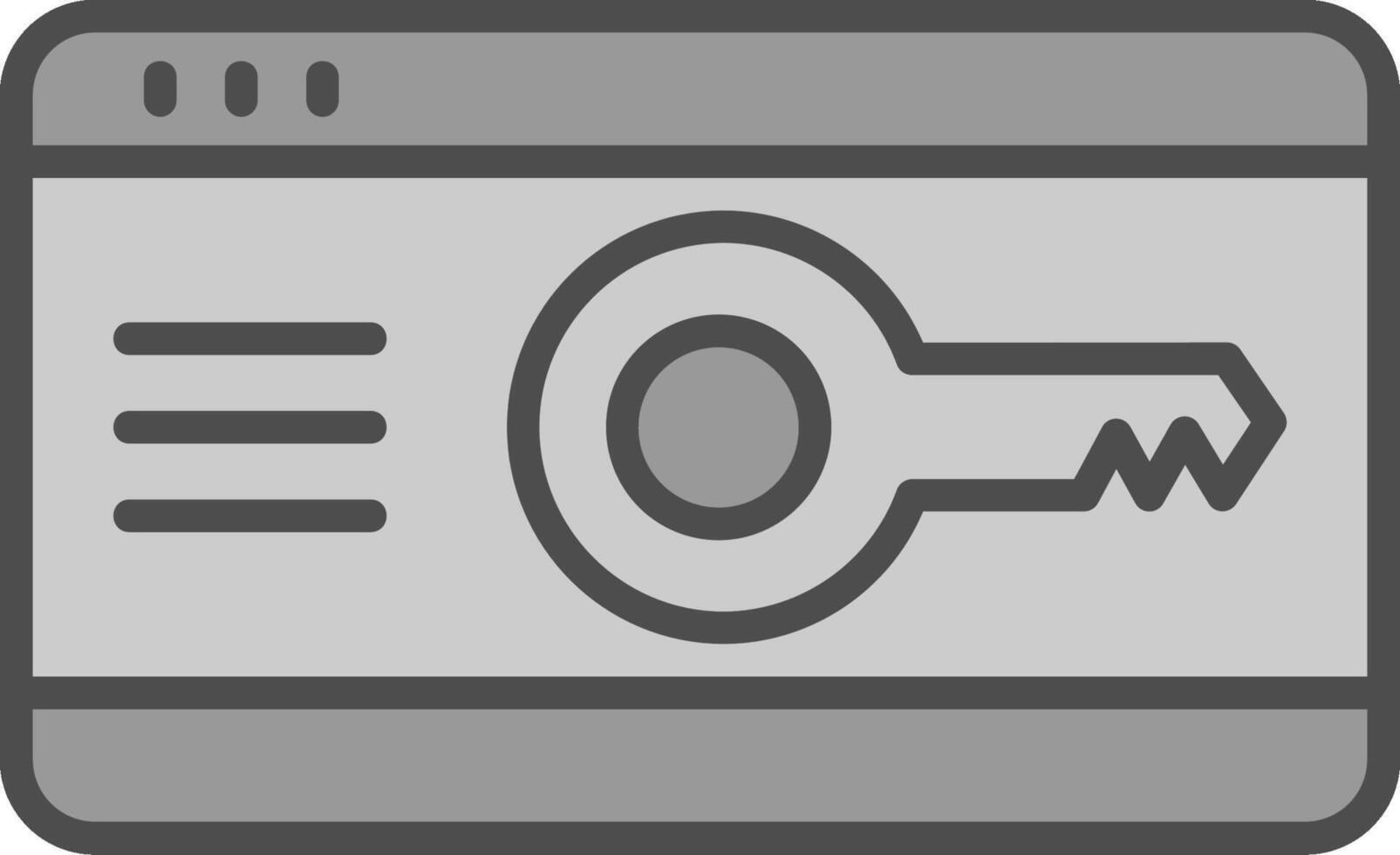 Key Card Line Filled Greyscale Icon Design vector