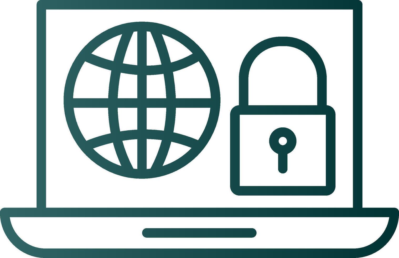 Internet Security Line Gradient Icon vector