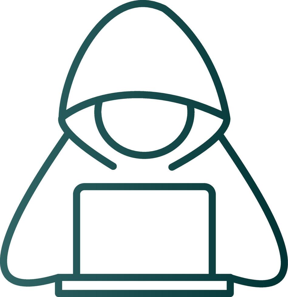 Hacker Line Gradient Icon vector