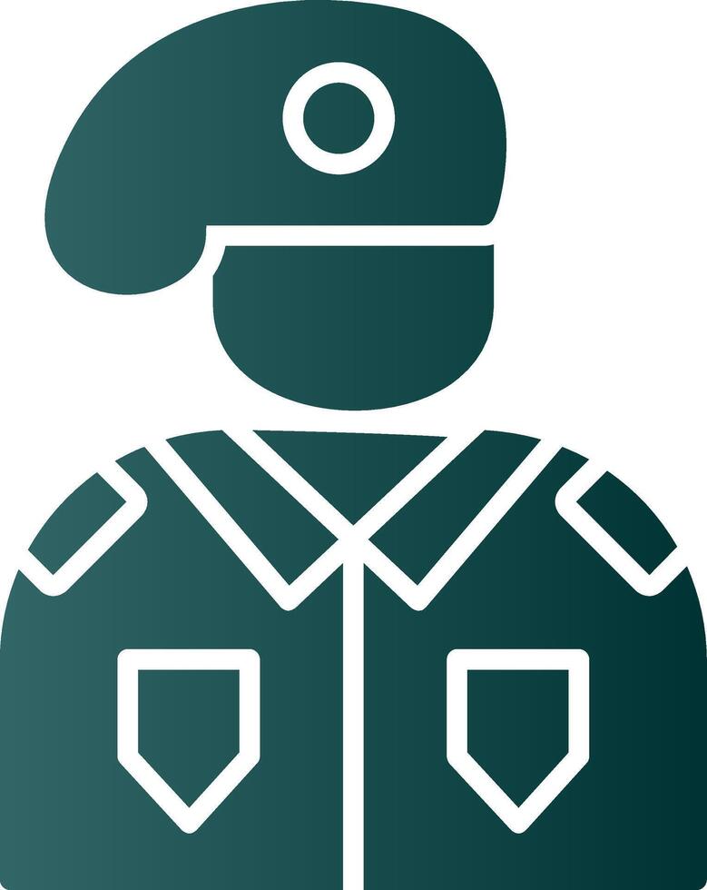 Soldier Glyph Gradient Icon vector