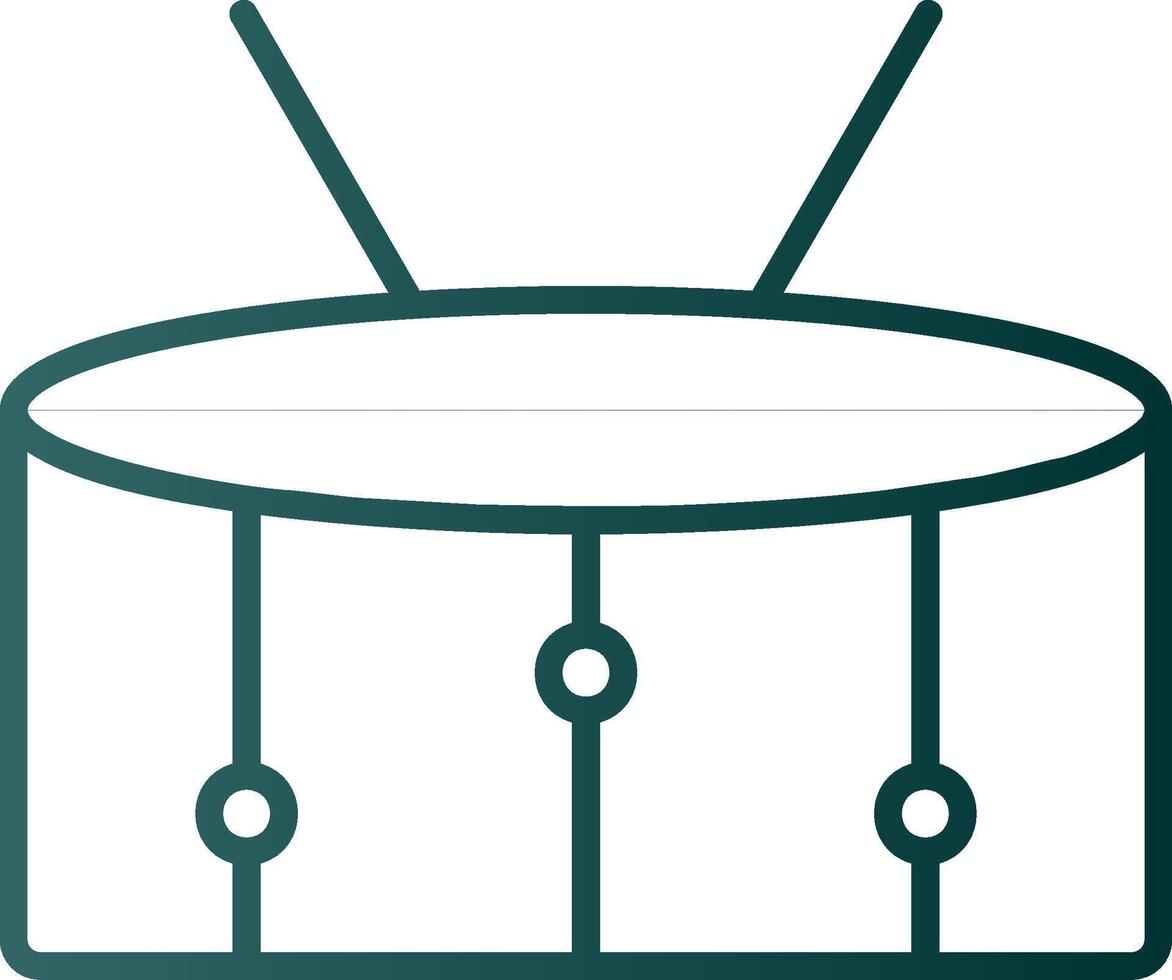 Snare Line Gradient Icon vector