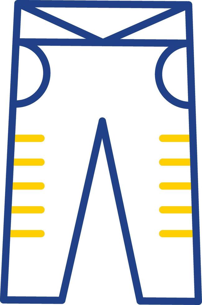 Jean Line Two Colour Icon Design vector