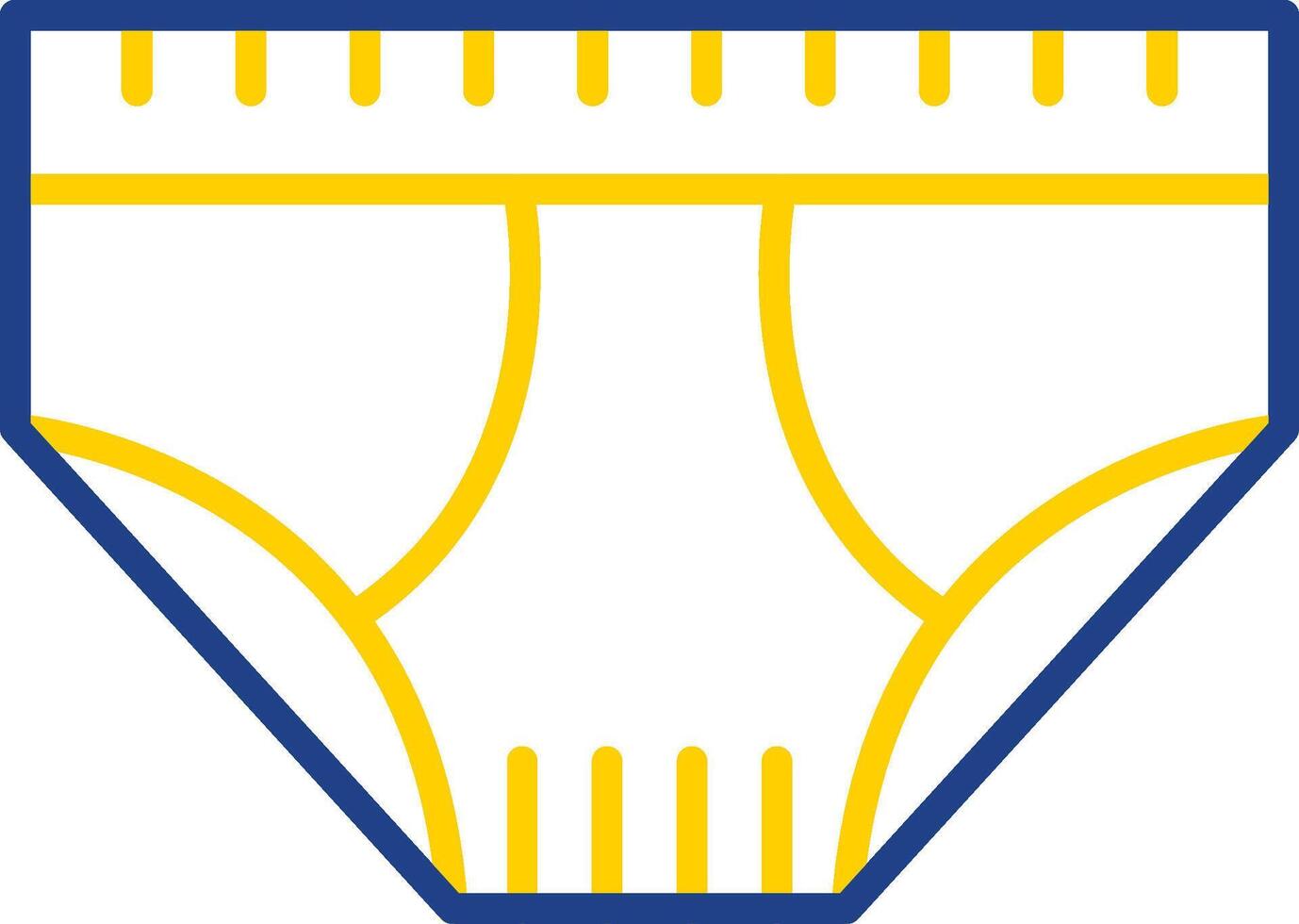 Underwear Line Two Colour Icon Design vector