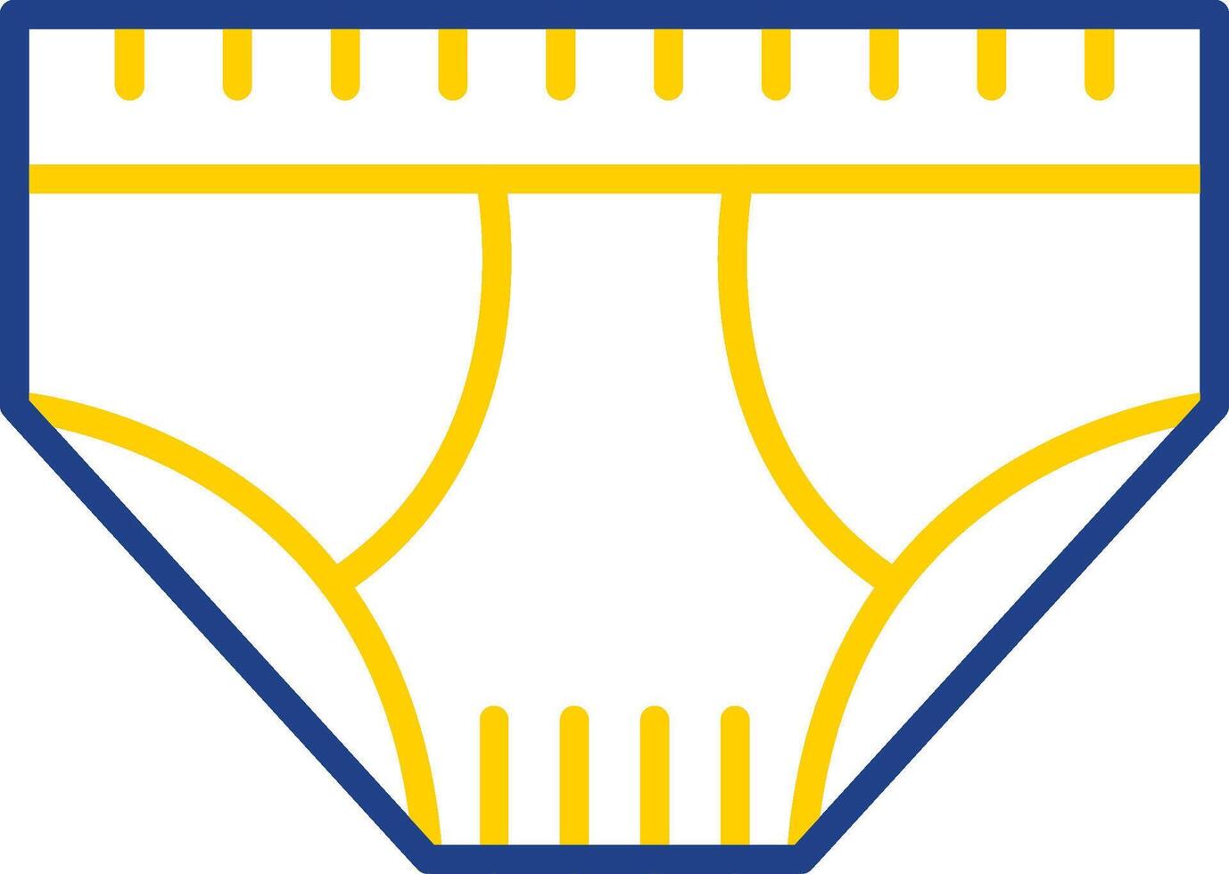 Underwear Line Two Colour Icon Design vector