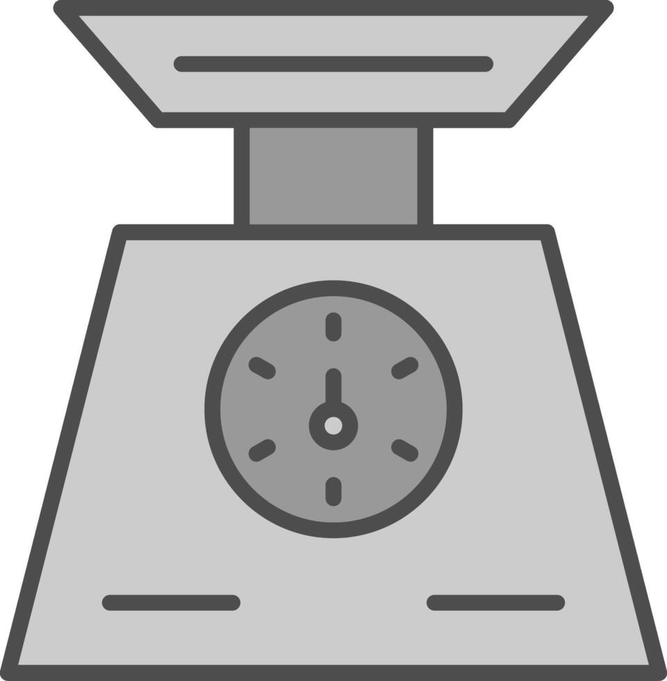 Weigh Scale Line Filled Greyscale Icon Design vector