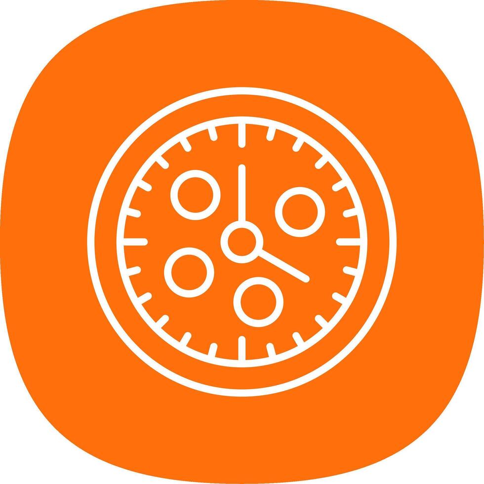 Watch Line Curve Icon Design vector