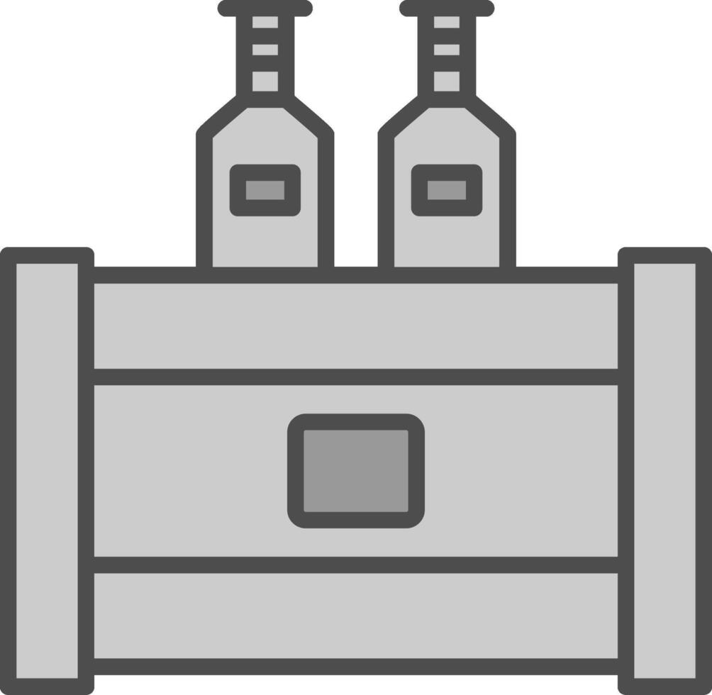 Beer Box Line Filled Greyscale Icon Design vector