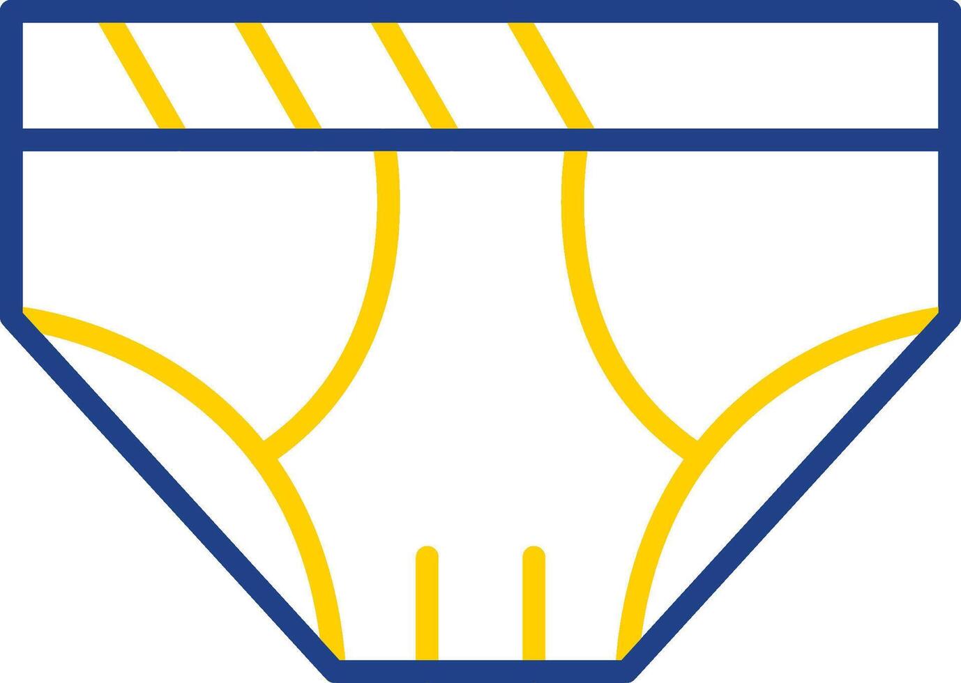 Underwear Line Two Colour Icon Design vector