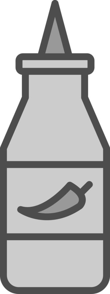 Ketchup Line Filled Greyscale Icon Design vector