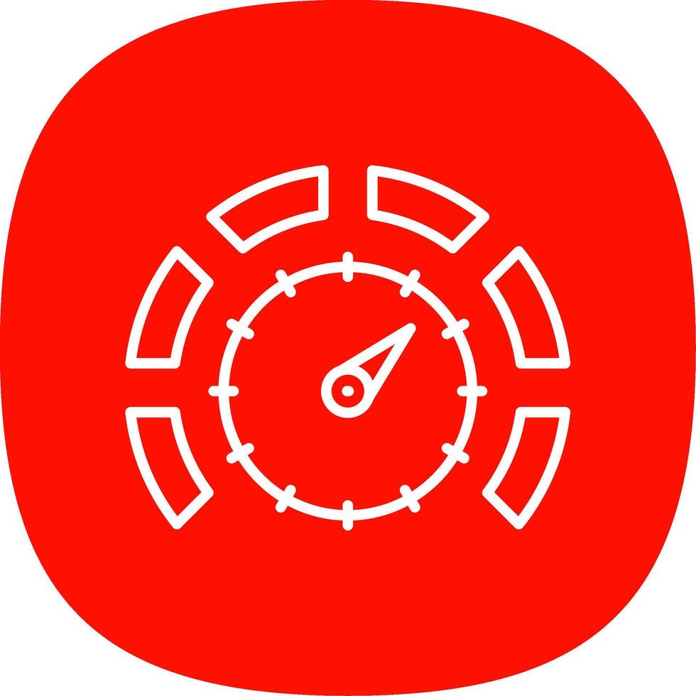 Thermostat Line Curve Icon Design vector