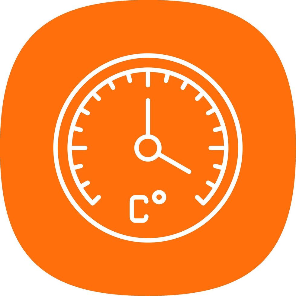 Thermometer Line Curve Icon Design vector