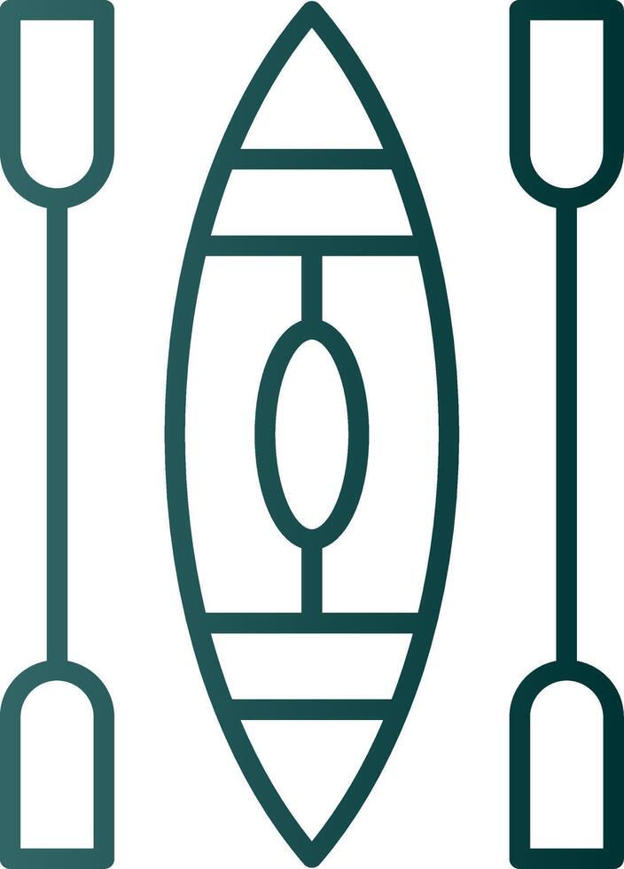 Canoe Line Gradient Icon vector