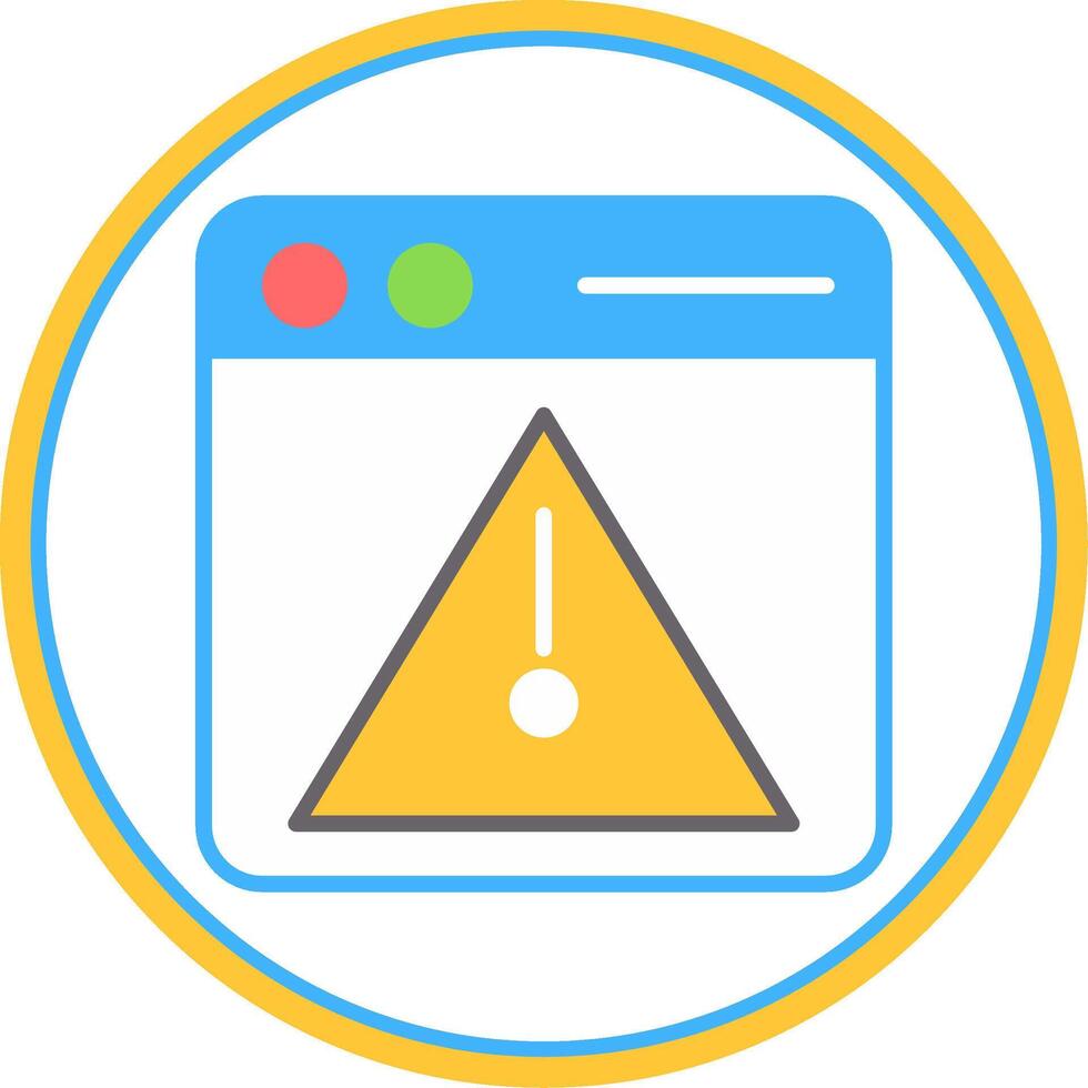 Error Flat Circle Icon vector