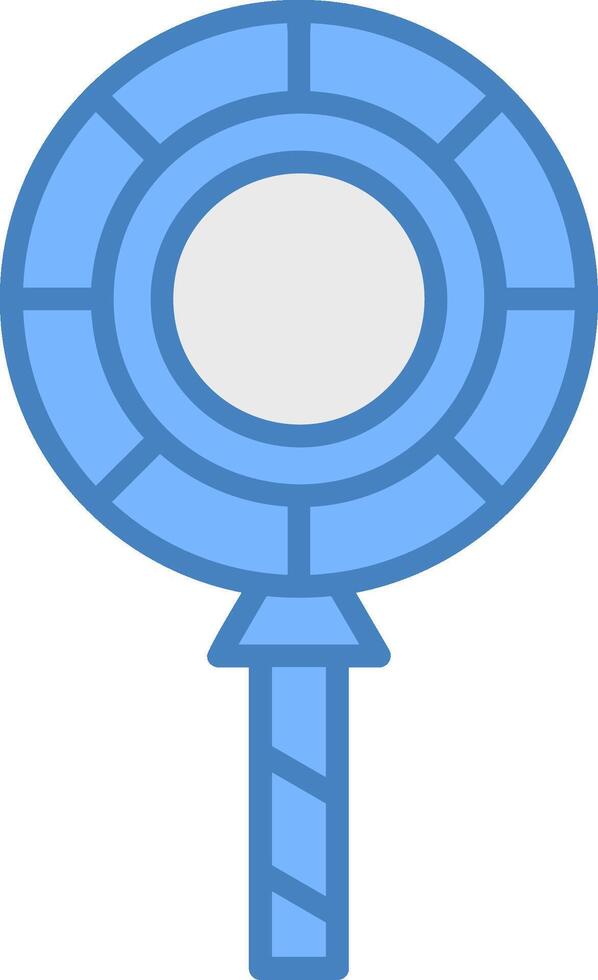 Lollipop Line Filled Blue Icon vector