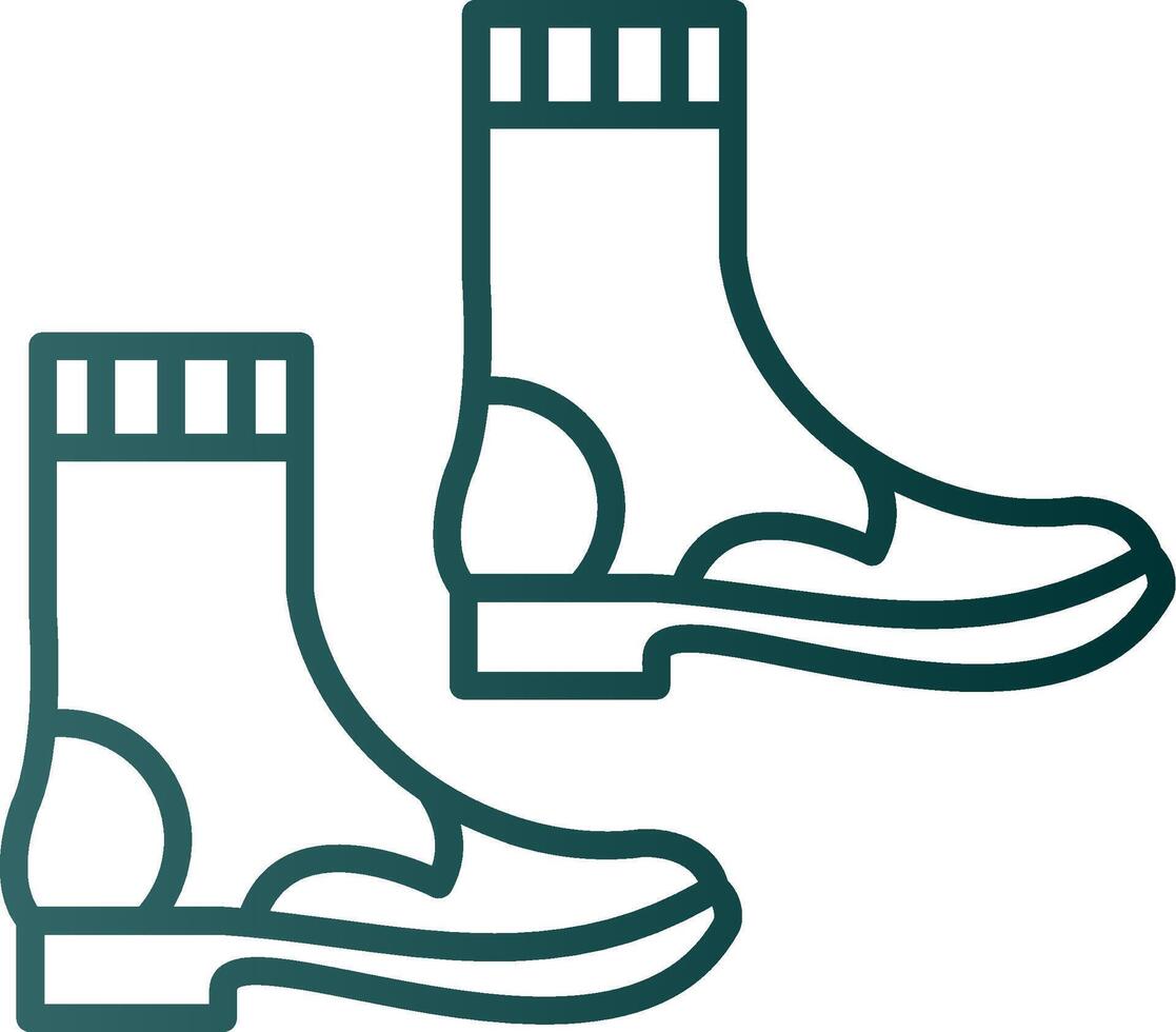 Boots Line Gradient Icon vector