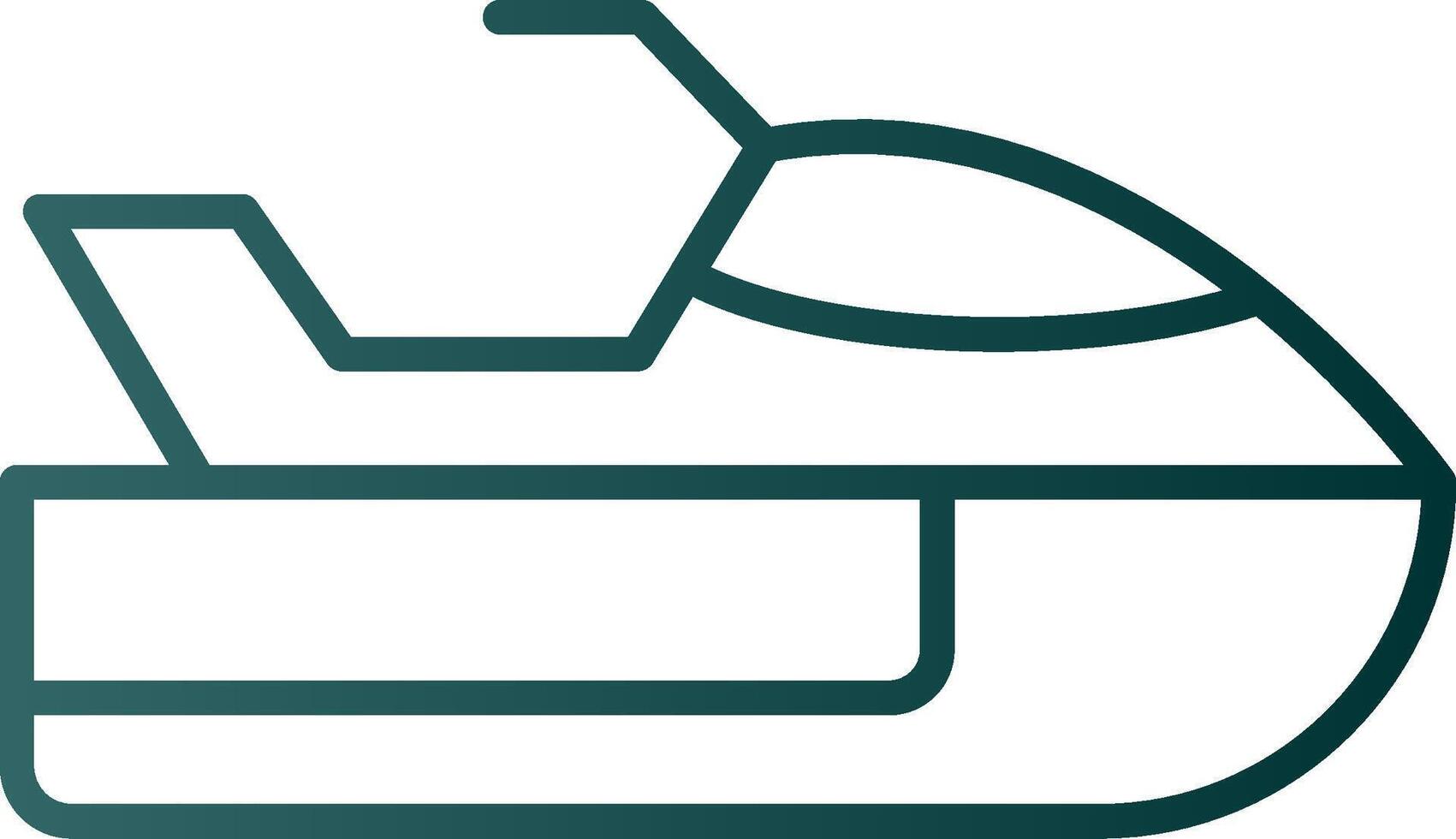 Jet Ski Line Gradient Icon vector