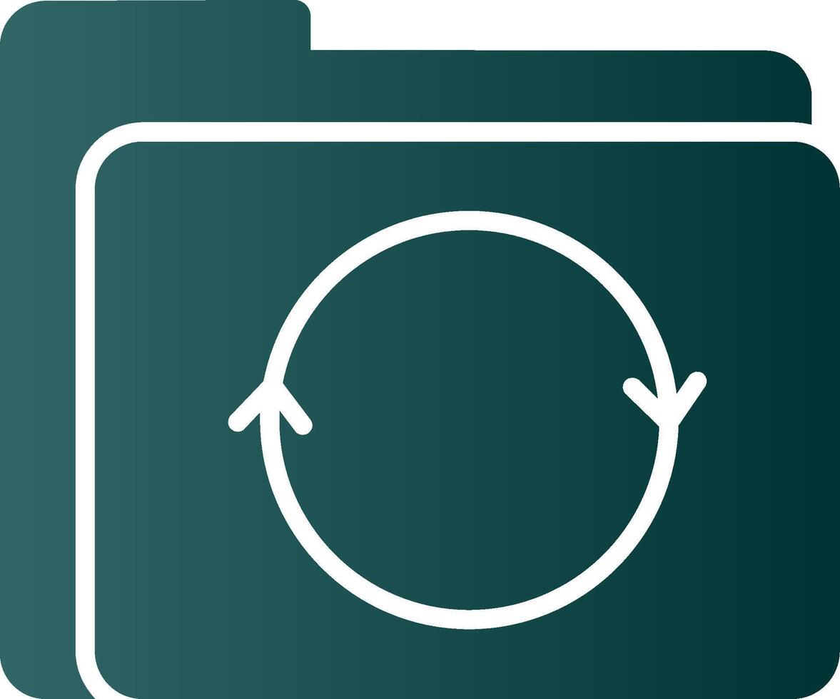 Folder Glyph Gradient Icon vector