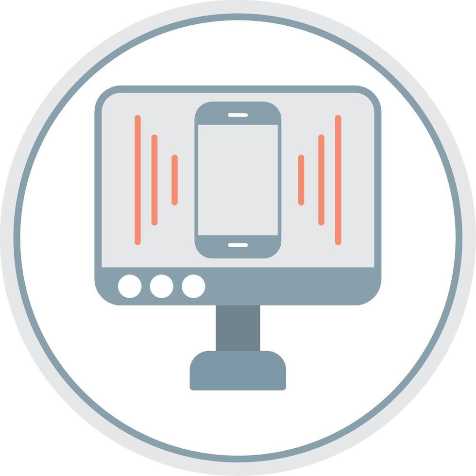 Responsive Design Flat Circle Icon vector