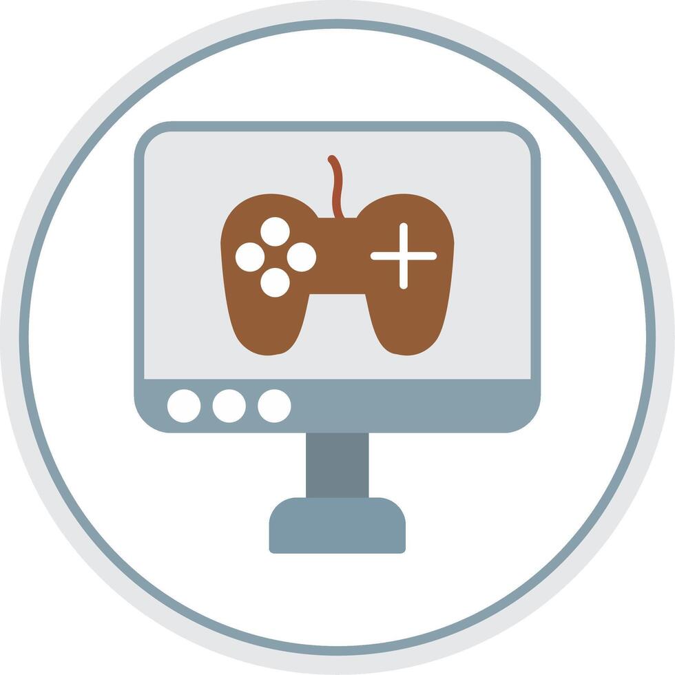 Game Development Flat Circle Icon vector
