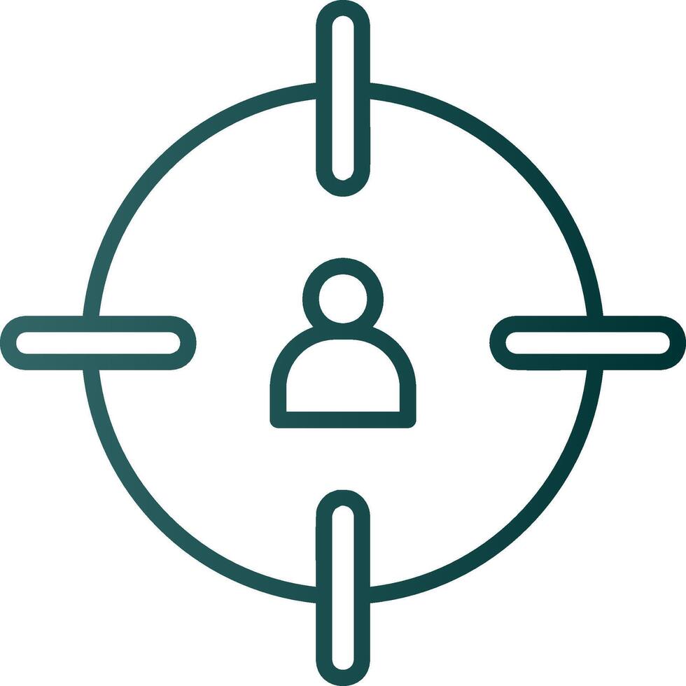 Headshot Line Gradient Icon vector