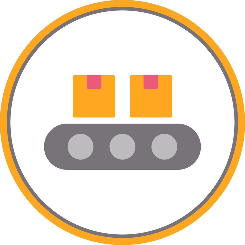The Process Flat Circle Icon vector