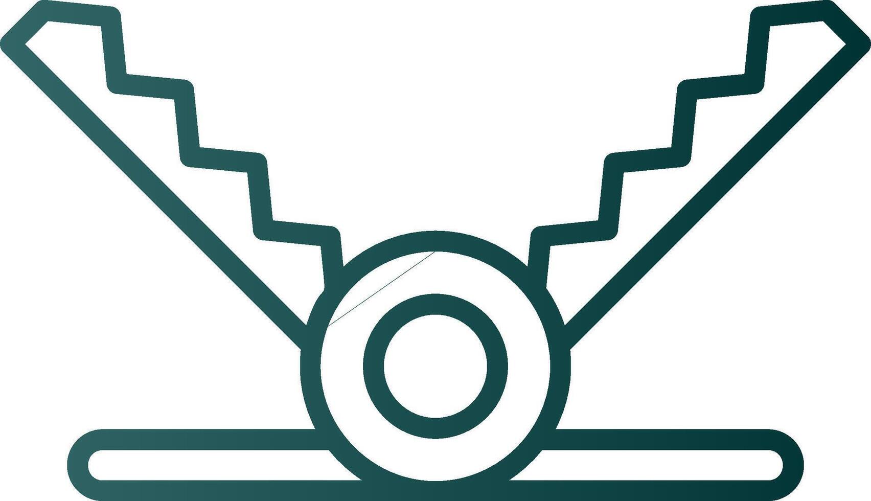 Trap Line Gradient Icon vector