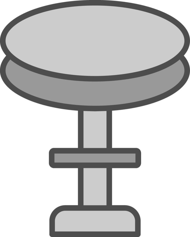 Stool Line Filled Greyscale Icon Design vector