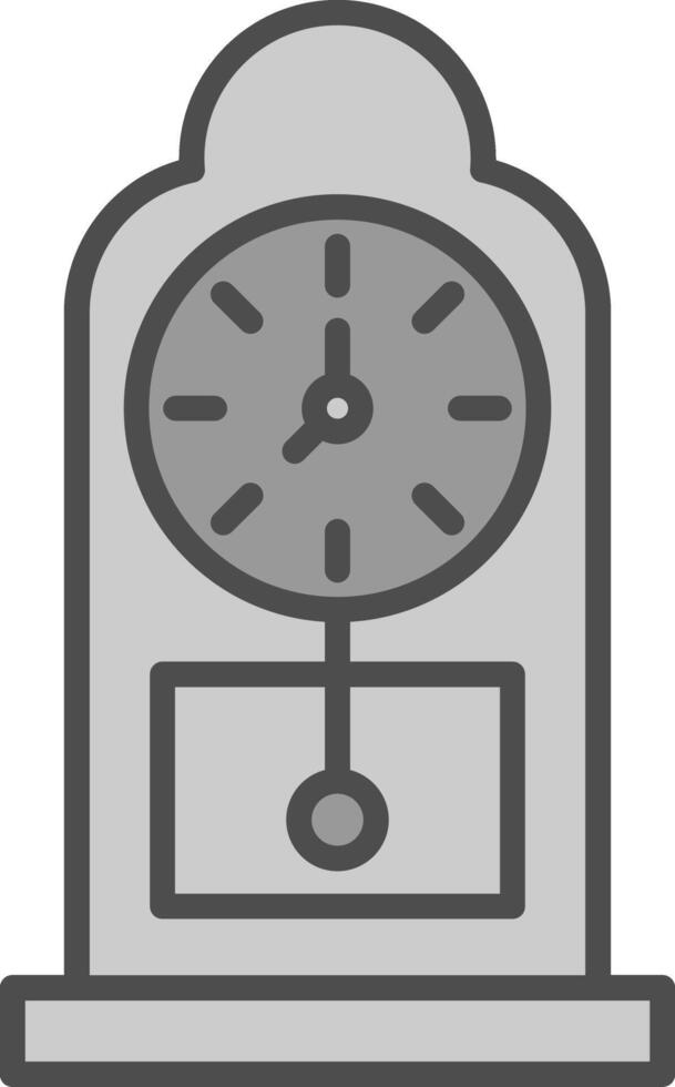Grandfather Clock Line Filled Greyscale Icon Design vector