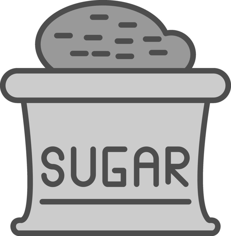 Sugar Line Filled Greyscale Icon Design vector