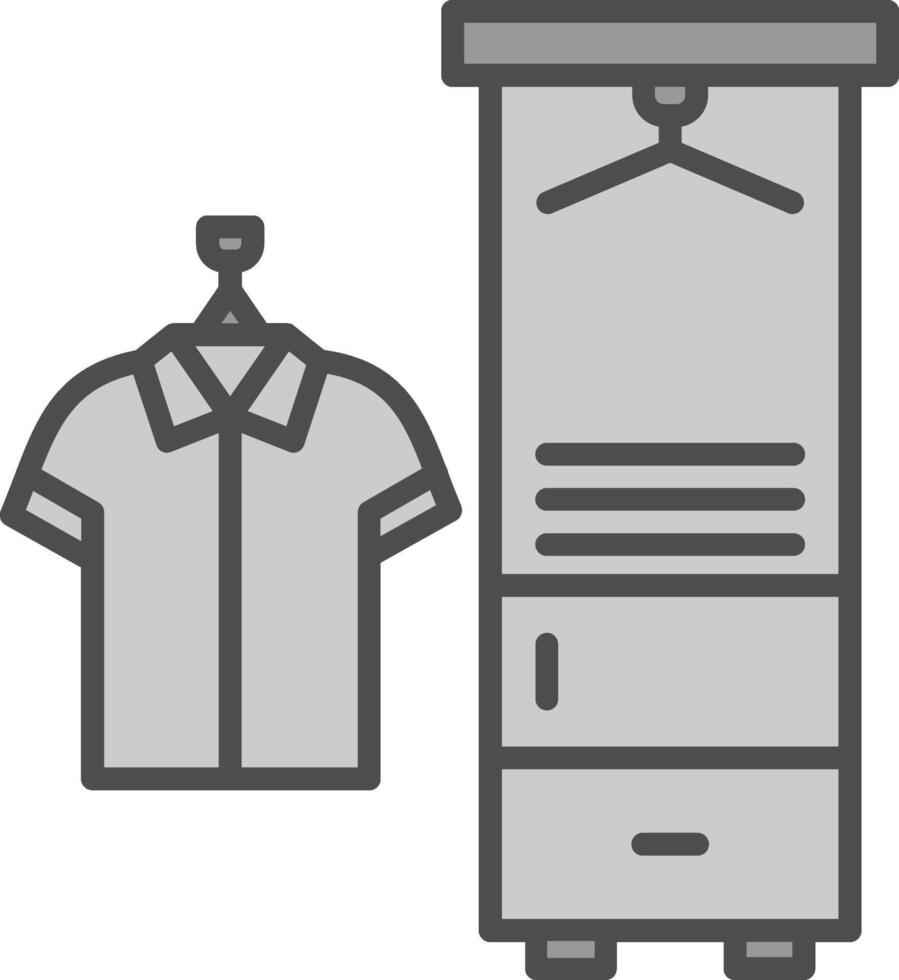 Coat Rack Line Filled Greyscale Icon Design vector
