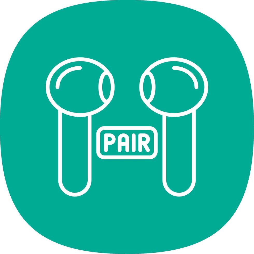 Pairing Line Curve Icon Design vector